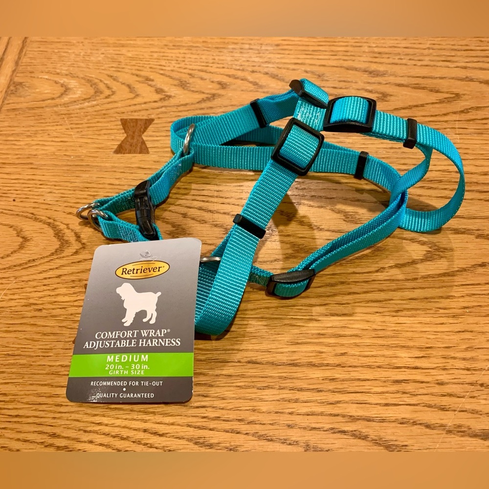 Teal Comfort Wrap Adjustable Dog Harness